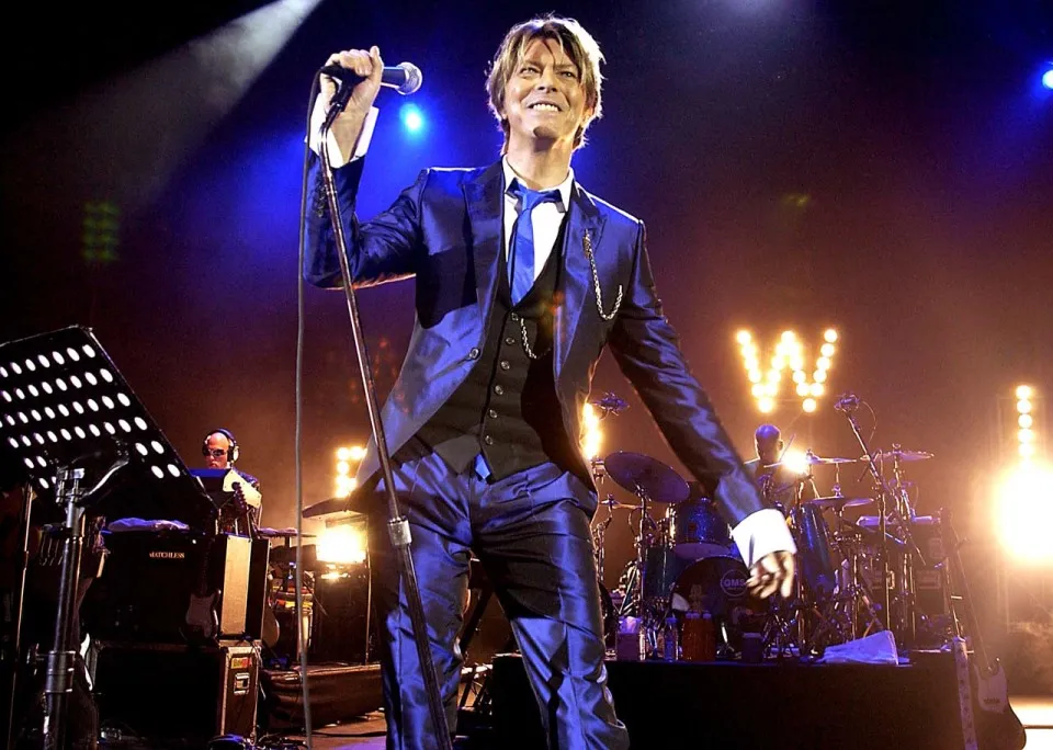 1. David Bowie 8 January 1947 10 January 2016 UNITED KINGDOM - OCTOBER 03: Pop Legend David Bowie In Concert, At The Hammersmith Appollo, In London, Pic Shows: David Bowie (Photo by Dave Benett/Getty Images)