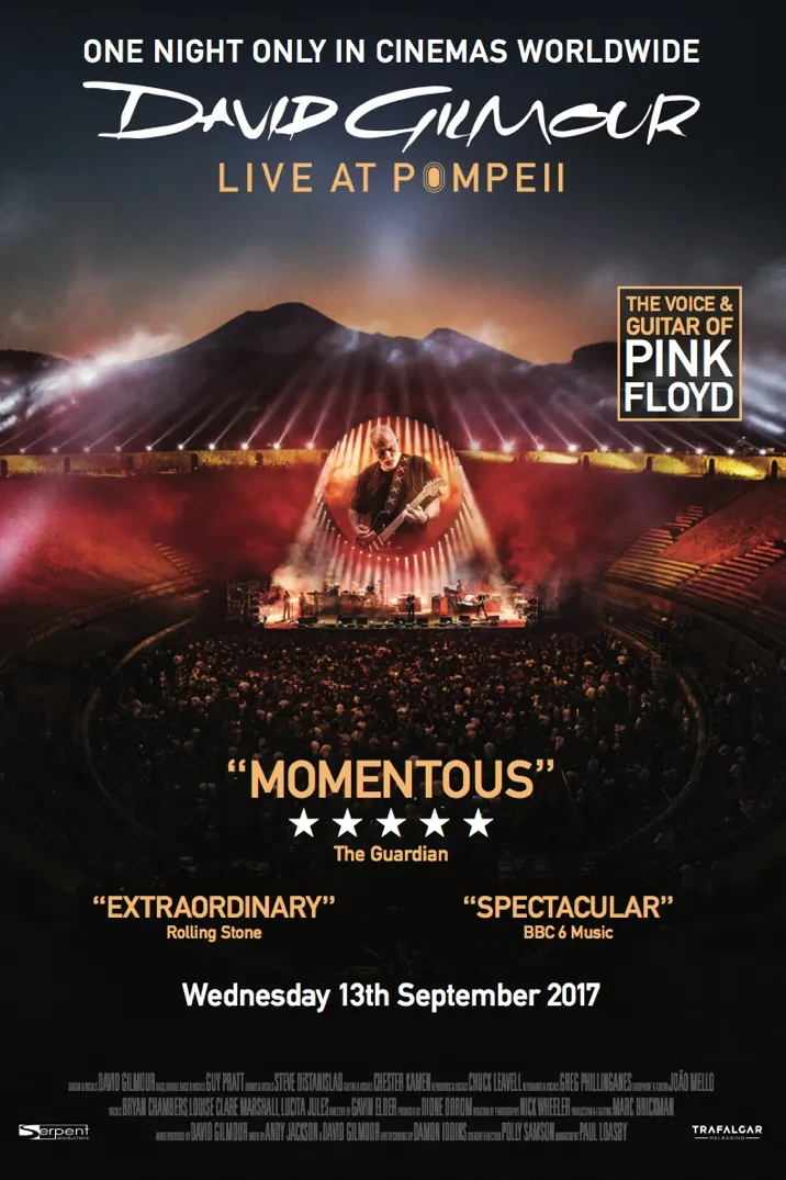 David Gilmour Pompeii Movie Poster David Gilmour Pompeii Movie Poster