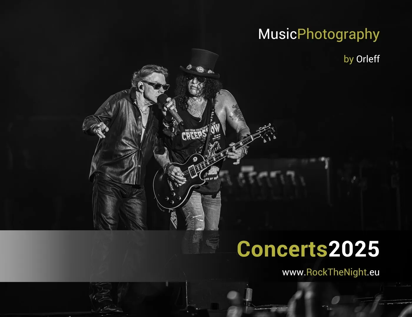 concerts 2025 cover Book 2025 Guns N' Roses