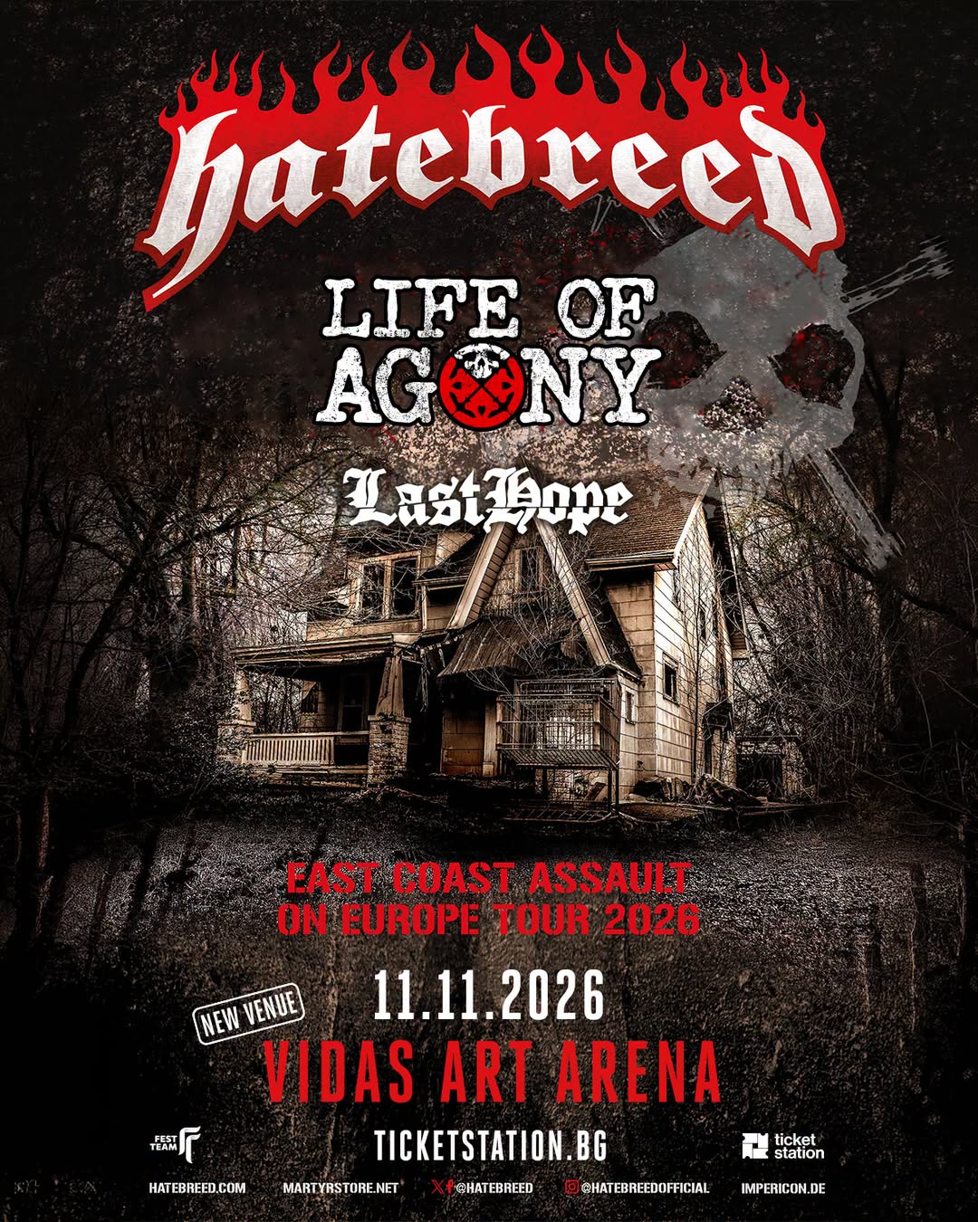2026.11.11 hatebreed life of agony vidas Плакат за Hatebreed / Life Of Agony на 11 ноември 2026 г. — Vidas Art Arena, София.