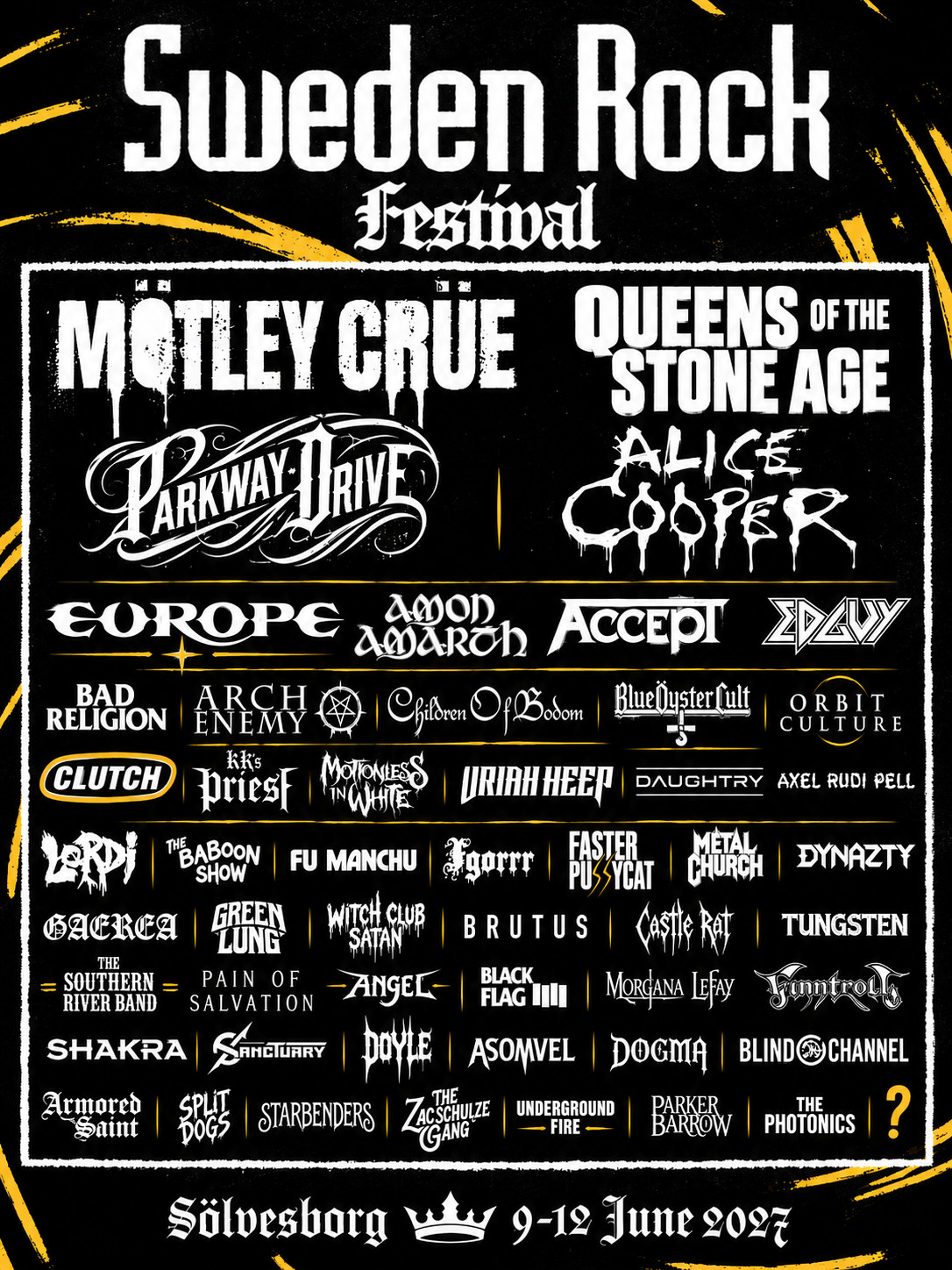 2027.06.09 12 sweden rock festival Sweden Rock